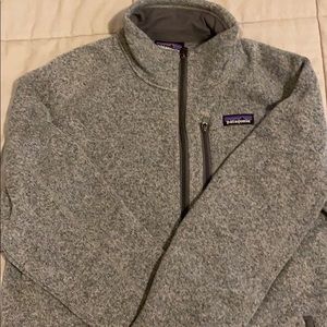 Patagonia long sleeve grey jacket.